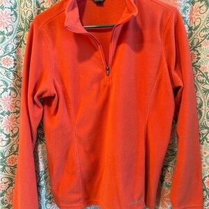 Eddie Bauer Women's Pink 1/4 zip Fleece Sweater